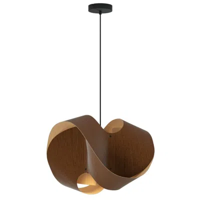 Bruck Lighting Elvira 50 19.6" Wide Modern Wenge Recycled Wood Pendant - Made To Order