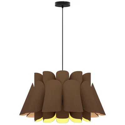 Bruck Lighting Federica Pendant Wep Light - Black Finish - Ebony Shade Made To Order