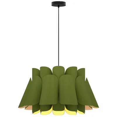 Bruck Lighting Federica Pendant Wep Light - Black Finish - Green Shade Made To Order