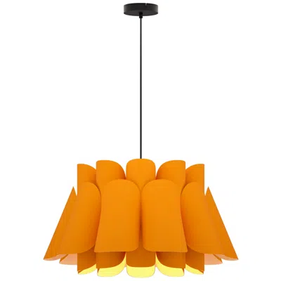 Bruck Lighting Federica Pendant Wep Light - Black Finish - Ocher Shade Made To Order