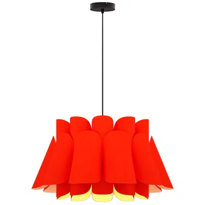 Bruck Lighting Federica Pendant Wep Light - Black Finish - Red Shade Made To Order