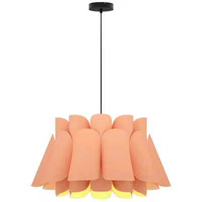 Bruck Lighting Federica Pendant Wep Light - Black Finish - Rose Shade Made To Order