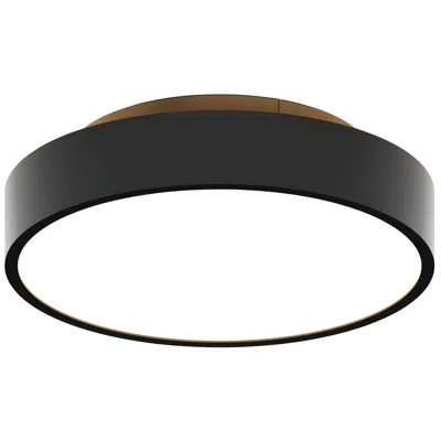 Bruck Lighting Jazz 12" Wide Black Round Led Surface Mount - Direct/indirect Made To Order