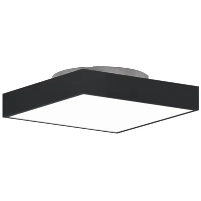 Bruck Lighting Jazz 12"w Black Square Led Surface Mount - Direct/indirect Made To Order