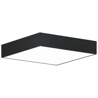 Bruck Lighting Jazz 15.6"w Black Square Led Surface Mount - Direct/indirect Made To Order