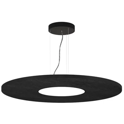 Bruck Lighting Jazz 16" W Acoustic Black Round Led Pendant - Direct/indirect