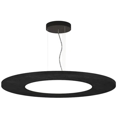 Bruck Lighting Jazz 24" W Acoustic Black Round Led Pendant - Direct/indirect