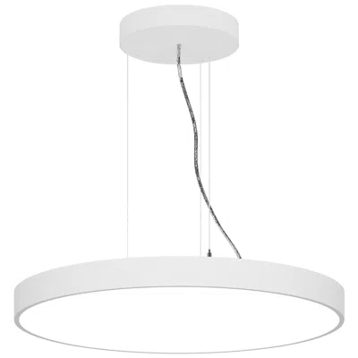 Bruck Lighting Jazz 24" Wide White Round Led Pendant - Direct/indirect - Made To Order