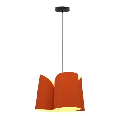 Bruck Lighting Julieta 1 - Light Unique / Statement Geometric Pendant In Terracotta