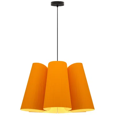 Bruck Lighting Julieta Pendant Wep - Black Finish - Ocher Shade - Made To Order