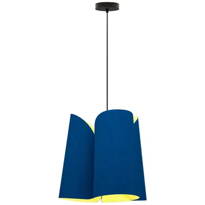 Bruck Lighting Julieta Pendant Wep Light - Black Finish - Blue Shade Made To Order