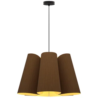 Bruck Lighting Julieta Pendant Wep Light - Black Finish - Ebony Shade Made To Order