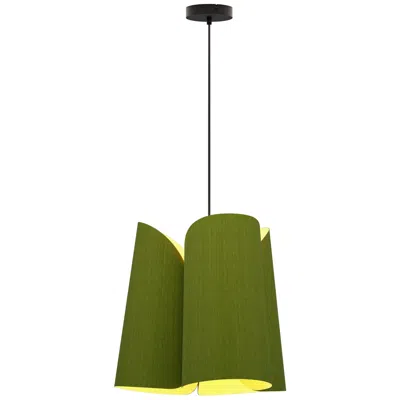 Bruck Lighting Julieta Pendant Wep Light - Black Finish - Green Shade Made To Order