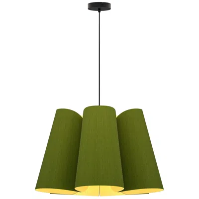 Bruck Lighting Julieta Pendant Wep Light - Black Finish - Green Shade Made To Order