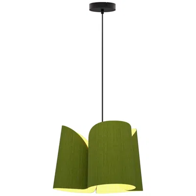 Bruck Lighting Julieta Pendant Wep Light - Black Finish - Green Shade Made To Order