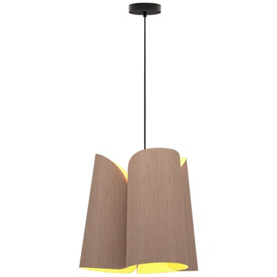 Bruck Lighting Julieta Pendant Wep Light - Black Finish - Grey Oak Shade Made To Order