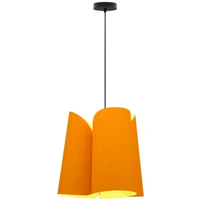 Bruck Lighting Julieta Pendant Wep Light - Black Finish - Ocher Shade Made To Order