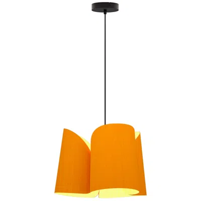 Bruck Lighting Julieta Pendant Wep Light - Black Finish - Ocher Shade Made To Order