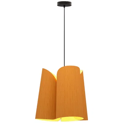 Bruck Lighting Julieta Pendant Wep Light - Black Finish - Petribi Shade Made To Order