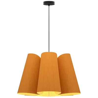 Bruck Lighting Julieta Pendant Wep Light - Black Finish - Petribi Shade Made To Order