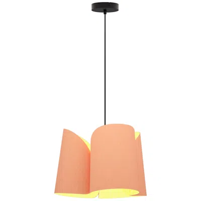 Bruck Lighting Julieta Pendant Wep Light - Black Finish - Rose Shade Made To Order