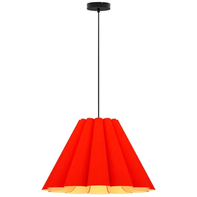 Bruck Lighting Lora Pendant Wep Light Collection - Black Finish - Red - Made To Order