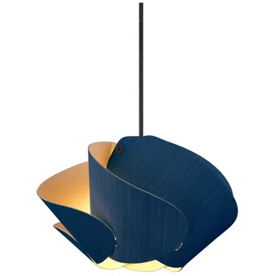 Bruck Lighting Matilda 30 11.9" Wide Blue Wood Pendant - Made To Order