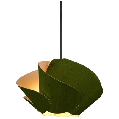 Bruck Lighting Matilda 30 11.9" Wide Green Wood Pendant - Made To Order