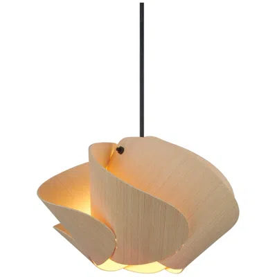 Bruck Lighting Matilda 30 11.9" Wide Grey Oak Wood Pendant - Made To Order In Neutral