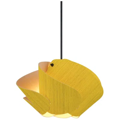 Bruck Lighting Matilda 30 11.9" Wide Yellow Wood Pendant - Made To Order