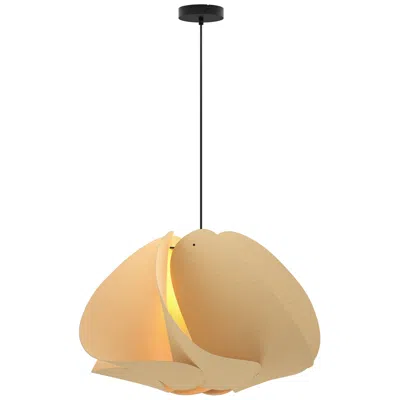 Bruck Lighting Matilda Pendant Wep - Ash Shade - Black Canopy - Size 26.8 - Made To Order