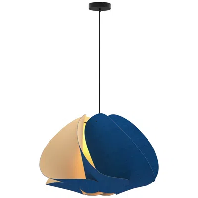 Bruck Lighting Matilda Pendant Wep - Blue Shade - Black Canopy - Size 26.8