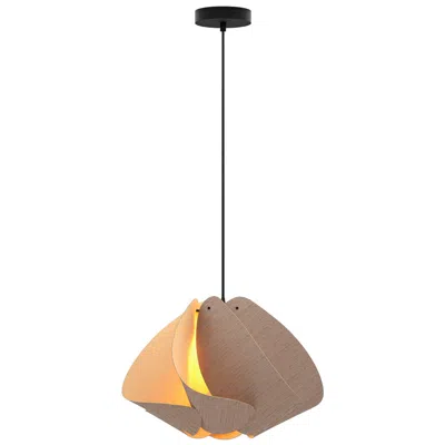 Bruck Lighting Matilda Pendant Wep Gray Oak Shade Black Canopy Size 17.4 Made To Order