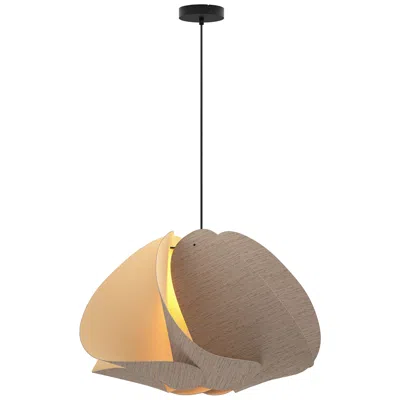 Bruck Lighting Matilda Pendant Wep - Gray Oak Shade - Black Canopy - Size 26.8 In Gold