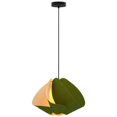 Bruck Lighting Matilda Pendant Wep - Green Shade - Black Canopy - Size 17.4 Made To Order