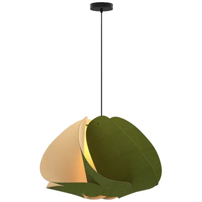 Bruck Lighting Matilda Pendant Wep - Green Shade - Black Canopy - Size 26.8 Made To Order