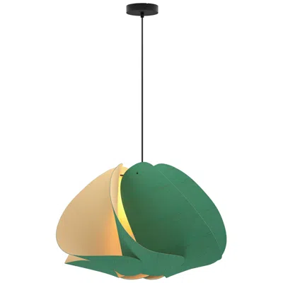 Bruck Lighting Matilda Pendant Wep - Light Petrol Shade - Black Canopy - Size 26.8