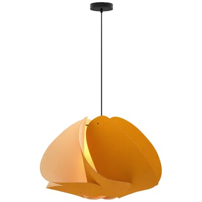 Bruck Lighting Matilda Pendant Wep - Ocher Shade - Black Canopy - Size 26.8