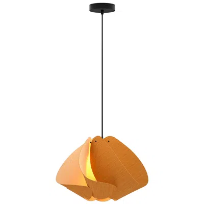 Bruck Lighting Matilda Pendant Wep Petribi Shade Black Canopy Size 17.4 Made To Order