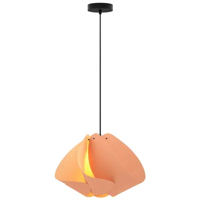 Bruck Lighting Matilda Pendant Wep - Rose Shade - Black Canopy - Size 17.4 - Made To Order