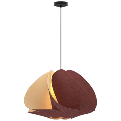 Bruck Lighting Matilda Pendant Wep - Violet Shade - Black Canopy - Size 26.8