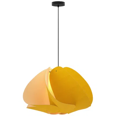 Bruck Lighting Matilda Pendant Wep - Yellow Shade - Black Canopy - Size 26.8