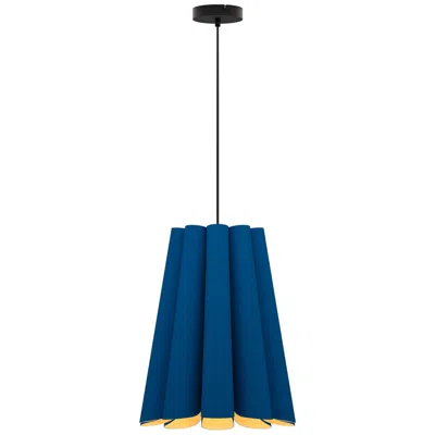 Bruck Lighting Olivia Pendant Wep Light - Black Finish - Blue Shade Made To Order