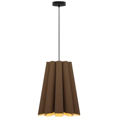 Bruck Lighting Olivia Pendant Wep Light - Black Finish - Ebony Shade Made To Order