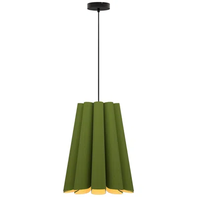 Bruck Lighting Olivia Pendant Wep Light - Black Finish - Green Shade Made To Order