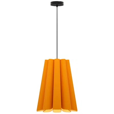 Bruck Lighting Olivia Pendant Wep Light - Black Finish - Ocher Shade Made To Order