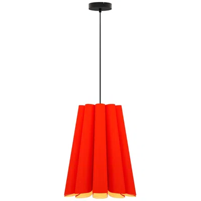 Bruck Lighting Olivia Pendant Wep Light - Black Finish - Red Shade Made To Order