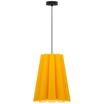 Bruck Lighting Olivia Pendant Wep Light - Black Finish - Yellow Shade Made To Order