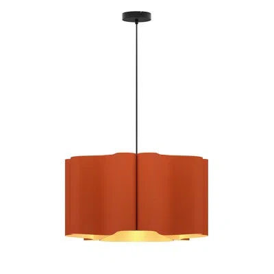 Bruck Lighting Paulina 1-light Unique/statement 24" Wide Pendant In Terracotta