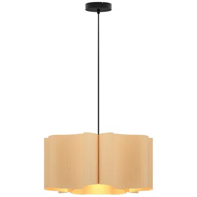 Bruck Lighting Paulina Pendant Wep Light - Black Finish - Ash Shade Made To Order